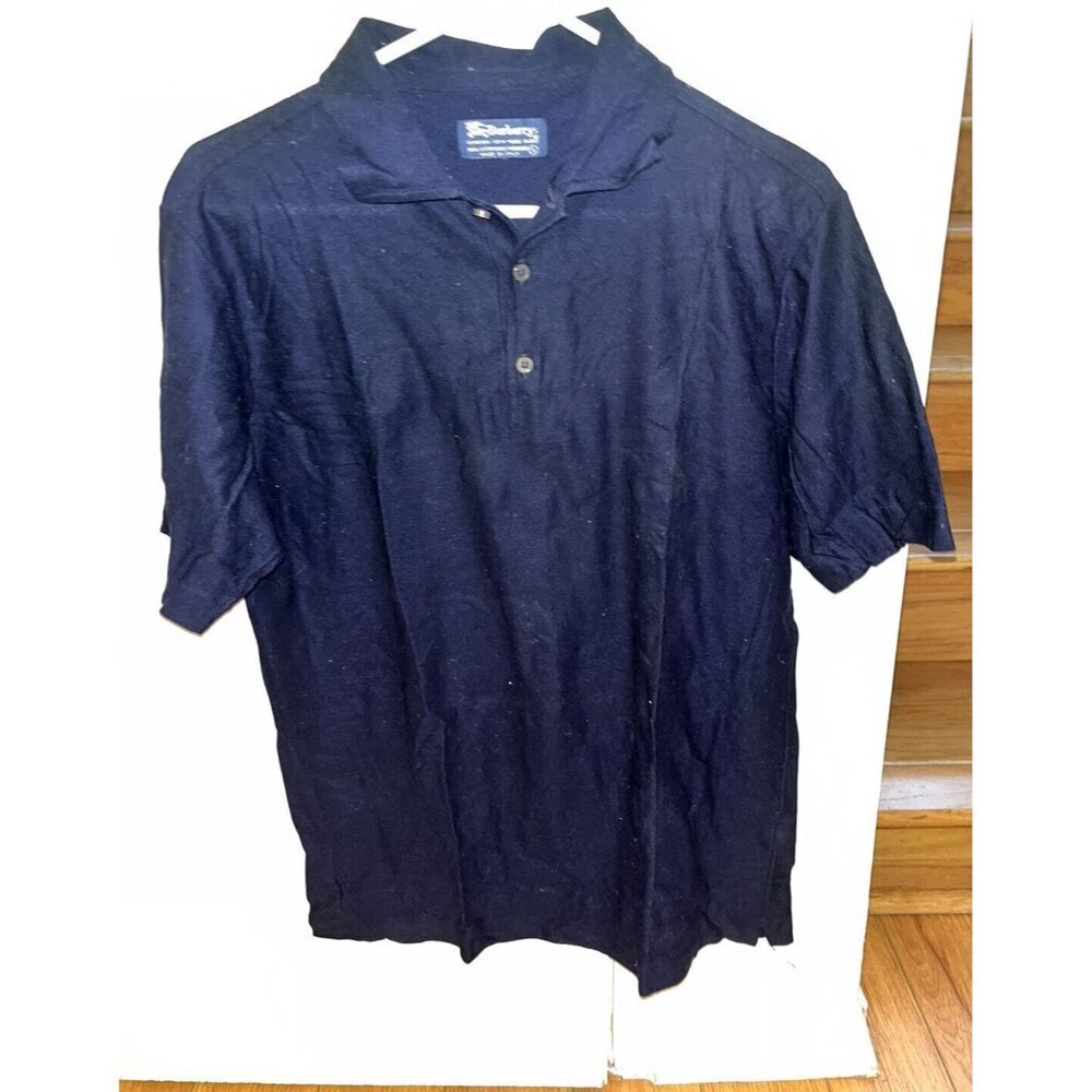 Authentic Burberry Men’s Cotton short sleeve navy blue polo shirt size S